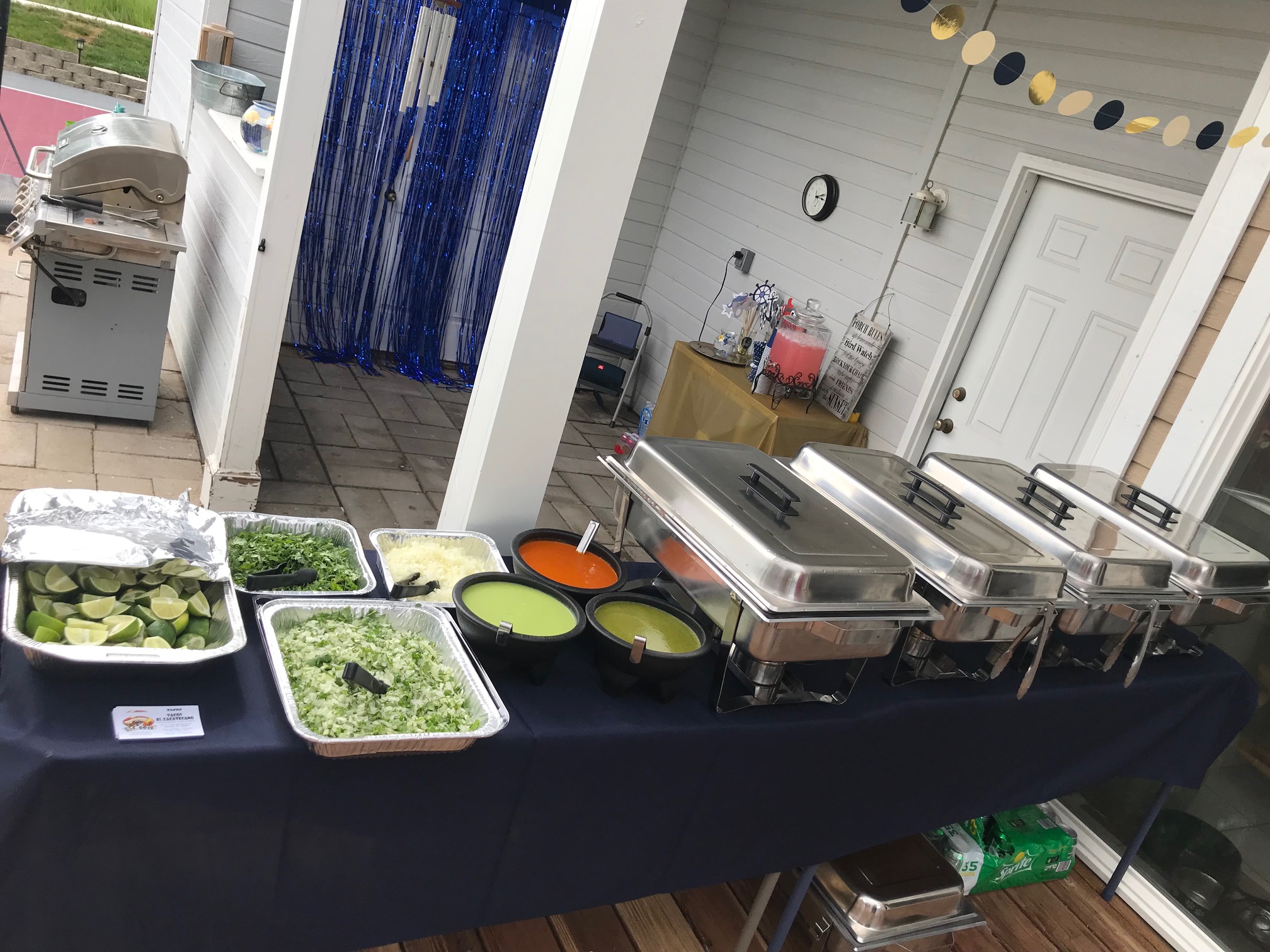Taco Bar Catering Setup